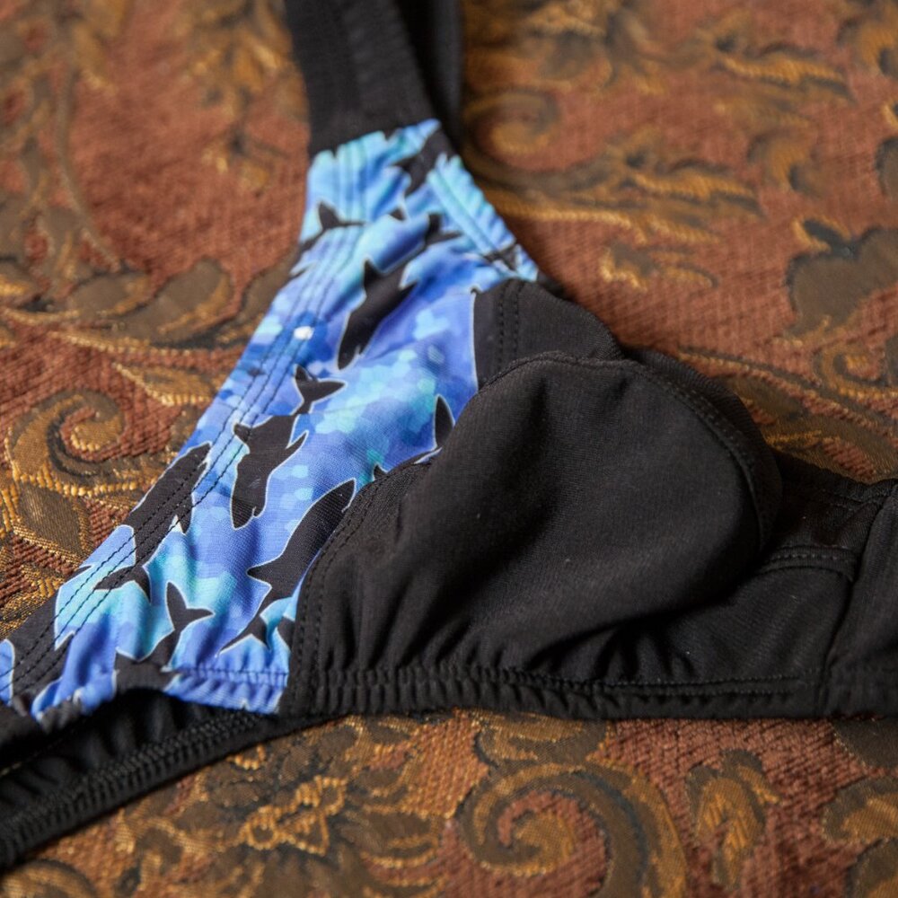 Mens Split Fabric 1in Sides Thong Handmade - Picture 5 of 6